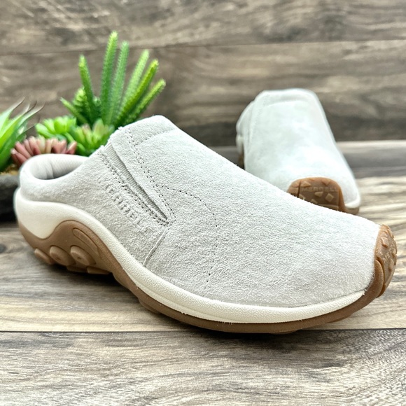 ❌SOLD❌NIB Merrell Jungle Slide Clogs Suede Birch Womens 9M 40 - Picture 4 of 12